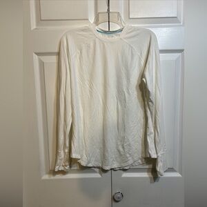 Coolibar Lumaleo T-shirt Size L Large White Long Sleeve UPF 50+UV Protection